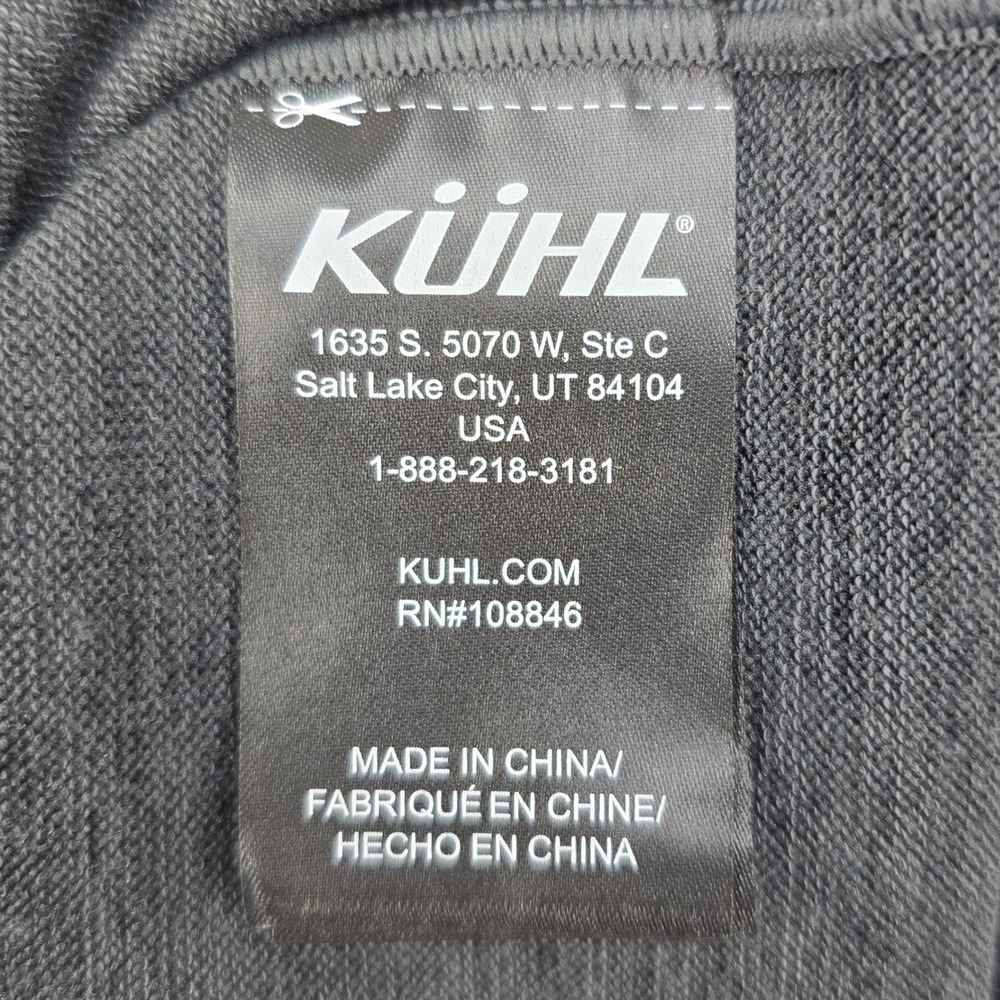 KUHL Ryzer Men's Large Blue/Gray Long Sleeve 1/4 Zip Performance Pullover Shirt - Picture 6 of 9